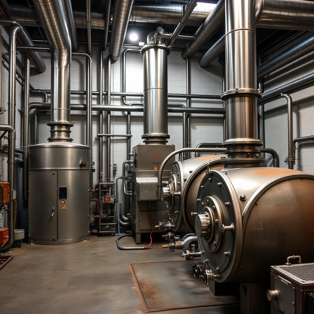 LDO (Light Diesel Oil) — Industrial boiler and piping system